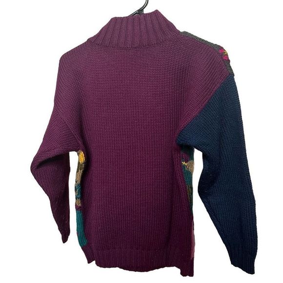 VTG Eddie Bauer Floral Print Wool Sweater Womens XS - Picture 2 of 3